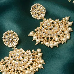 OOMPH Kundan Floral Chandbalis-picture-31