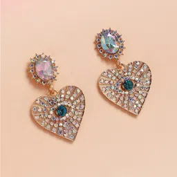 DressBerry Blue Gold Plated Drop Earrings-picture-28