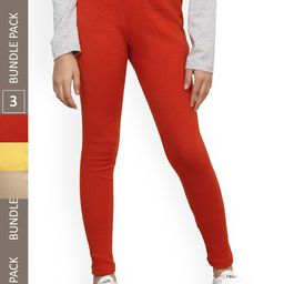 IndiWeaves Girls Pack Of 3 Ankle-Length Super Warm Wool Leggings-picture-16