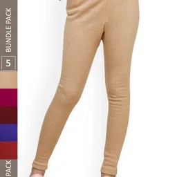 IndiWeaves Girls Pack Of 5 Super Warm Wool Ankle-LengthLeggings-picture-44