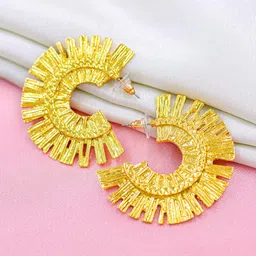 Bellofox Gold-Plated Contemporary Half Hoop Earrings-picture-32