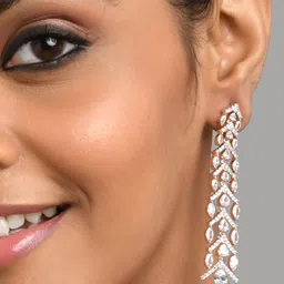 Fida Rose Gold Contemporary Half Hoop Earrings-picture-32