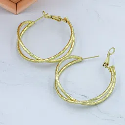 Bellofox Gold-Plated Contemporary Hoop Earrings-picture-28