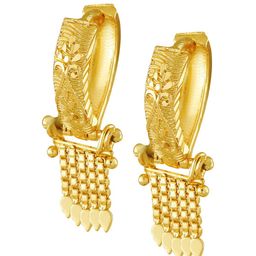Vighnaharta Gold-Plated Hoop Earrings-picture-22