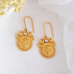 Silvermerc Designs Gold-Plated Circular Drop Earrings-picture-22