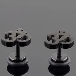 KARISHMA KREATIONS Om Contemporary Stud Earrings image 1