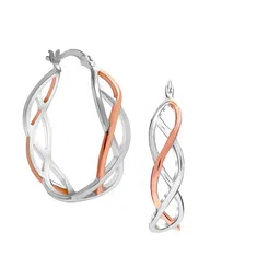 LeCalla Rhodium Plated 925 Sterling Silver Hoop Earrings-picture-30