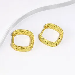 MYKI Gold-Plated Contemporary Hoop Earrings-image-27