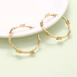 justpeachy Gold-Plated Contemporary Half Hoop Earrings-picture-14