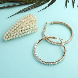 justpeachy Gold-Toned Contemporary Hoop Earrings with Clip-image-40