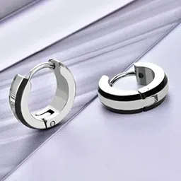 VIEN Silver-Plated Circular Hoop Earrings-picture-33