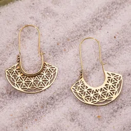Studio One Love Crescent Shaped Hoop Earrings-picture-32