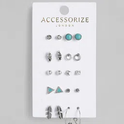 Accessorize London Women 10-Pack Stud Earrings-picture-39