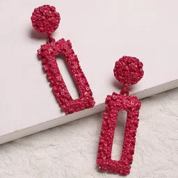 Sangria Gold Plated Drop Earrings-image-51