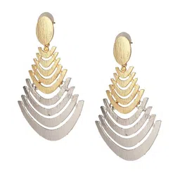 Adwitiya Collection Gold-Toned Classic Drop Earrings-picture-10