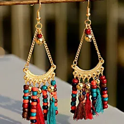 Young & Forever Gold-Plated Triangular Drop Earrings image 1