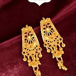 Vighnaharta Gold-Plated Drop Earrings-picture-10
