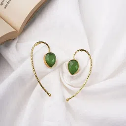 EL REGALO Stone Studded Contemporary Drop Earrings-picture-34