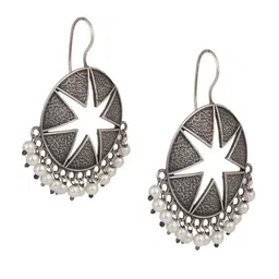 EL REGALO Oxidised Contemporary Drop Earrings-picture-11