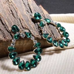 DressBerry Gold Plated Contemporary Drop Earrings-picture-37