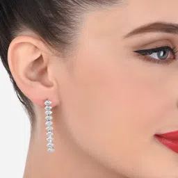 AMI Silver-Toned Contemporary Drop Earrings-picture-20