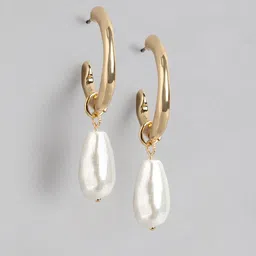 Forever New Gold-Plated Teardrop Shaped Drop Earrings-picture-27