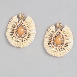 Forever New Gold-Plated Teardrop Shaped Drop Earrings-image-28