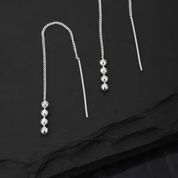 Carlton London 925 Sterling Silver Needle Drop Earrings-picture-29