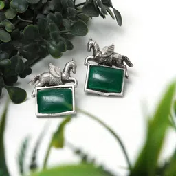 Ozanoo Silver-Plated Contemporary Studs Earrings-picture-26