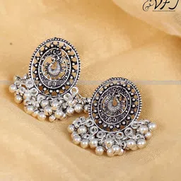 Vighnaharta Gold-Plated Floral Studs Earrings-picture-39