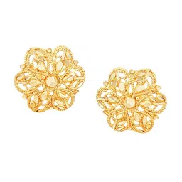 Vighnaharta Gold-Plated Floral Studs Earrings-picture-18