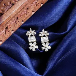 HOT AND BOLD Gold-Plated Zircon Studded Classic Studs Earrings-picture-38