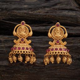Kushal's Fashion Jewellery Gold Plated Stone Studded Classic Jhumkas-picture-27