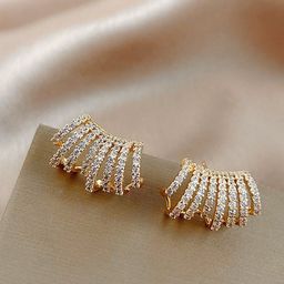 VAGHBHATT Gold-Plated Stone-Studded Studs Earrings-picture-22