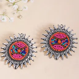 Fida Silver-Plated Geometric Studs Earrings-picture-35