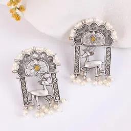 DASTOOR Silver-Plated Animal Shaped Drop Earrings-picture-37