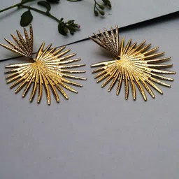 VIRAASI Gold-Plated Contemporary Drop Earrings-picture-24