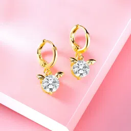 Peora Gold-Plated Contemporary Drop Earrings-image-52