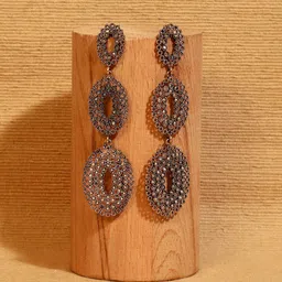 SOHI Gold-Plated Contemporary Studs Earrings-picture-33