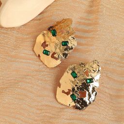 SOHI Gold-Toned Artificial Stones Stud Earrings-picture-41