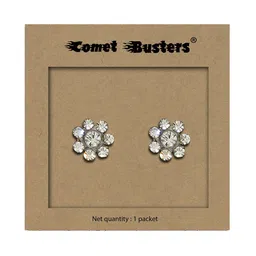 Comet Busters Floral Stone Studs Non Piercing Ear Stickers-image-21