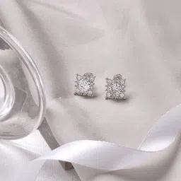JOKER & WITCH Silver-Toned Contemporary Studs Earrings-picture-36