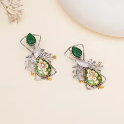 Mali Fionna Artificial Stones and Beads Contemporary Drop Earrings-picture-37