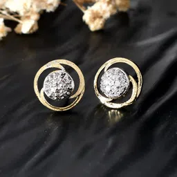 Silvermerc Designs Gold-Plated Circular Studs Earrings-picture-30