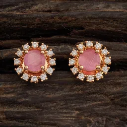 Kushal's Fashion Jewellery Gold-Plated Circular Studs Earrings-picture-32