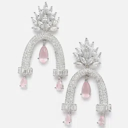 DressBerry Rhodium-Plated Quirky Drop Earrings-picture-33