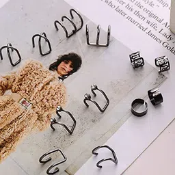 Shining Diva Fashion  Set Of 6 Clip On Ear Cuffs-picture-31