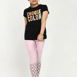 IndiWeaves Girls Pack Of 4 Printed Pure Cotton Ankle Length Leggings image 2