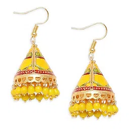 OOMPH Floral Jhumkas Earrings image 3