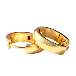 KARISHMA KREATIONS Men Set of 2 Stainless Steel Hoop Earrings image 2